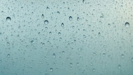 Water droplets slide across the glass surface.