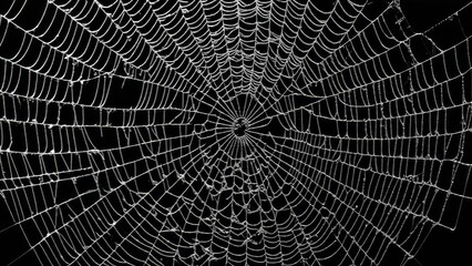 close-up of broken spider web