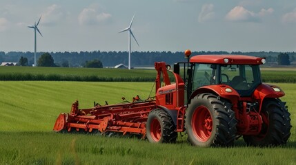 Obraz premium tractor in field