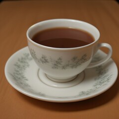 Obraz premium Simple Cup of Hot Tea on a White Background