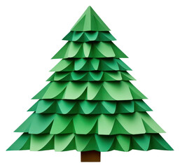 Fototapeta premium PNG Christmas origami paper tree.