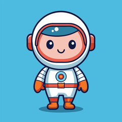 Cute Astronaut in Outer Space