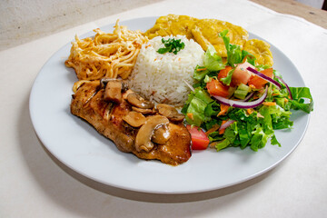 Filete de pollo en salsa de hongos