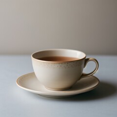 Fototapeta premium Simple Cup of Hot Tea on a White Background