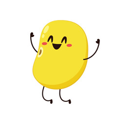 Obraz premium Soybean vector. Soybean character design.