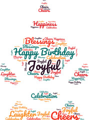 happy birthday text effect wish Happy Birthday Text Design for t-shirs