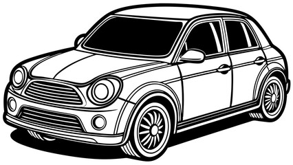 Cute modern car vector illustration