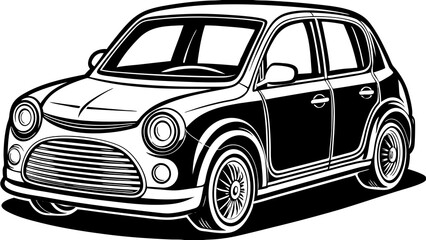 Cute modern car vector illustration