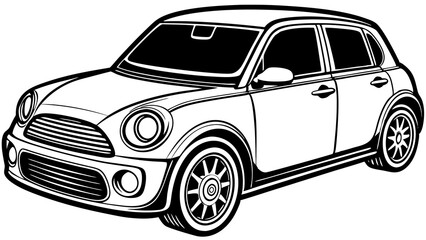 Cute modern car vector illustration