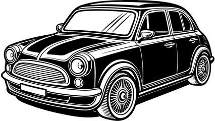 Cute modern car vector illustration