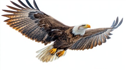 Obraz premium Eagle in flight isolated on white