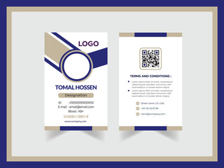 Office employee card Template