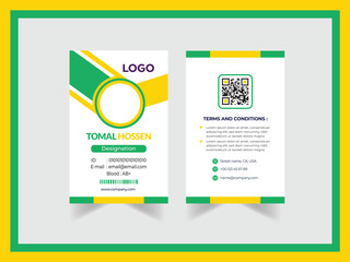 Office employee card Template