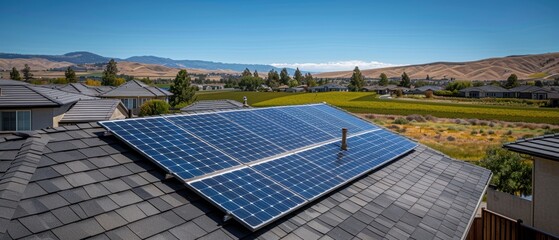 Harnessing Solar Power: Panels on a Rural Rooftop