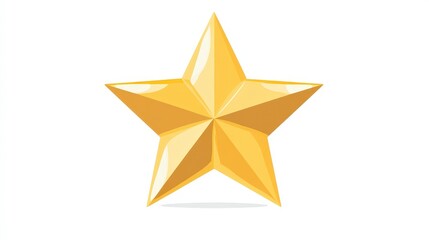 Obraz premium Minimal Vector Line Art Icon of a Star - Simple Five-Pointed Shape on White Background in Straightforward Style