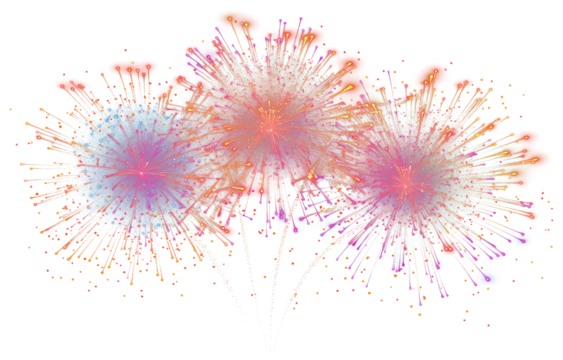PNG Colorful fireworks display celebration night