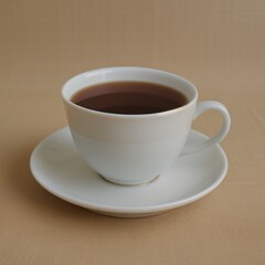 Simple Cup of Hot Tea on a White Background