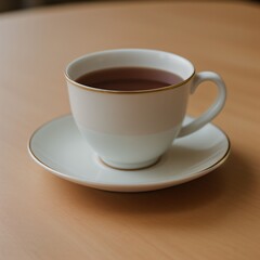 Fototapeta premium Simple Cup of Hot Tea on a White Background
