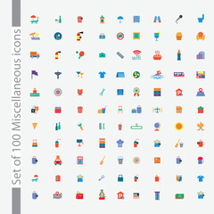 Set of flat icons for web and applications.