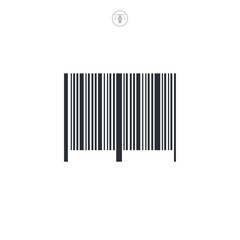 Barcode icon symbol vector illustration isolated on white background