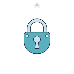 Secure Lock, Security system icon symbol vector illustration isolated on white background