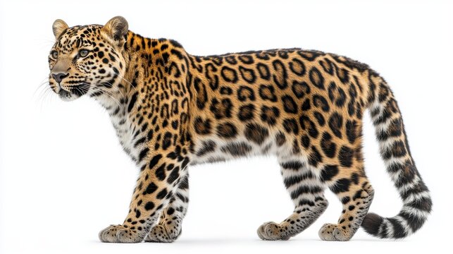 Amur leopard clipart showing the distinctive spots and markings on a white background