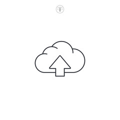 Cloud Upload icon symbol vector illustration isolated on white background