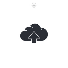 Cloud Upload icon symbol vector illustration isolated on white background