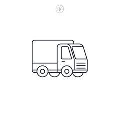 Delivery Truck icon symbol vector illustration isolated on white background