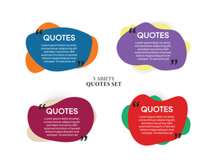 Curve shape quotes set template colors
