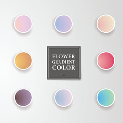 Gradient Color Flower pastel Palette