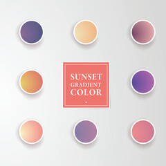 Gradient Color Sunset Palette