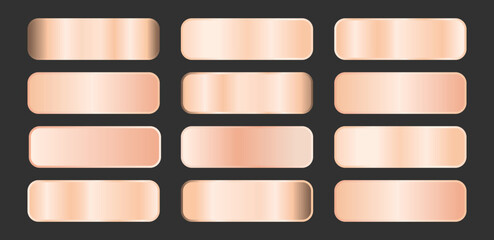 Gradients peach color set Vector