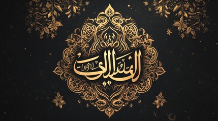 Golden Arabic Calligraphy Design