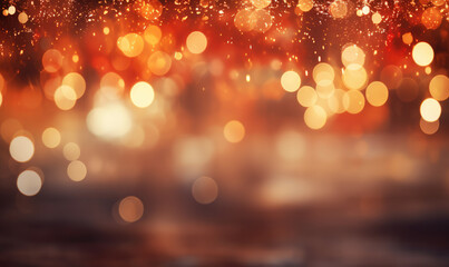 Fototapeta premium generated illustration of bokeh lights effect on dark background