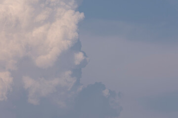 Cloud formation in the sky like cotton candy