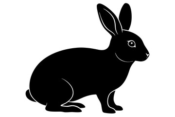 A Rabbit Silhouette Vector Illustration