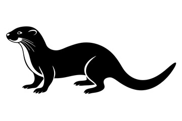 An Otter Silhouette Vector Illustration