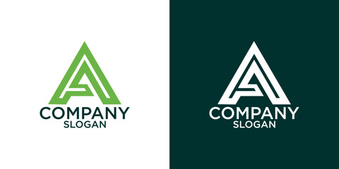 letter A abstract monogram logo vector design