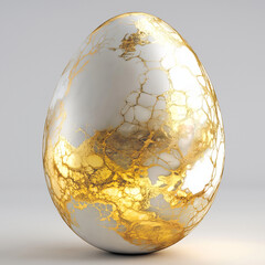 the eggs with gold texture 