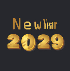 new year 2029 gold color