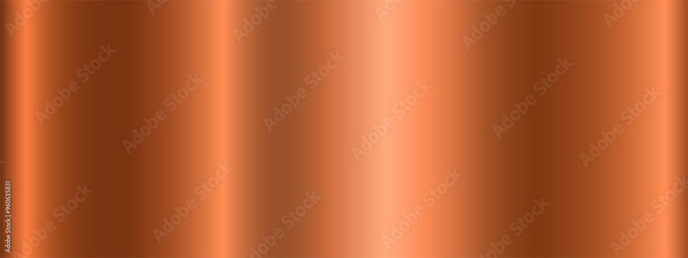 Poster metallic gradients with highlights. copper metal gradient effects for the design of text and bulleti