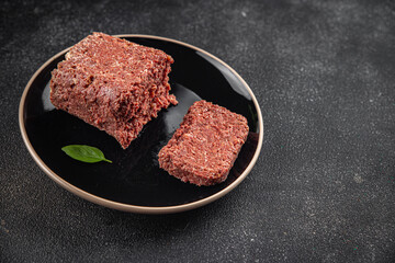 ham spam luncheon canned meat fresh meal food snack on the table copy space foodbackground rustic top view