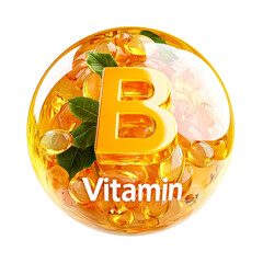 Vitamin B Shiny Letter with Capsules