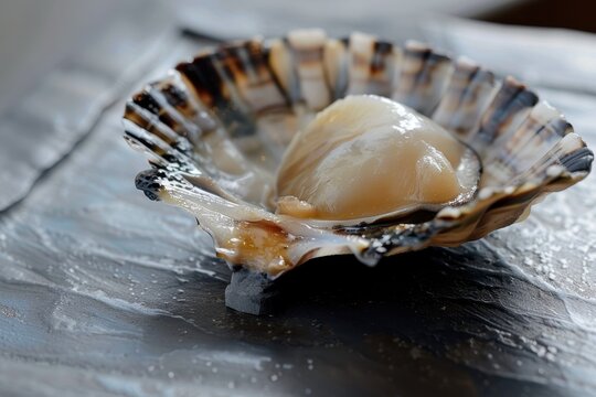 Tairagi sashimi a Japanese delicacy made from a Pacific pen shell called atrina pectinata