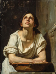 Portrait of a Roman woman in traditional clothing