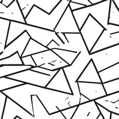 Fototapeta premium Monochrome Geometric Design: A vector illustration featuring a geometric pattern in shades of black and white. This abstract design showcases intricate shapes and lines, creating a visually striking