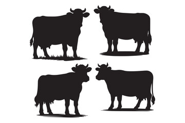 Cow silhouette vector illustration