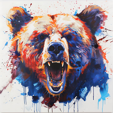 painted angy bear