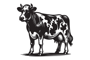 Cow silhouette vector illustration